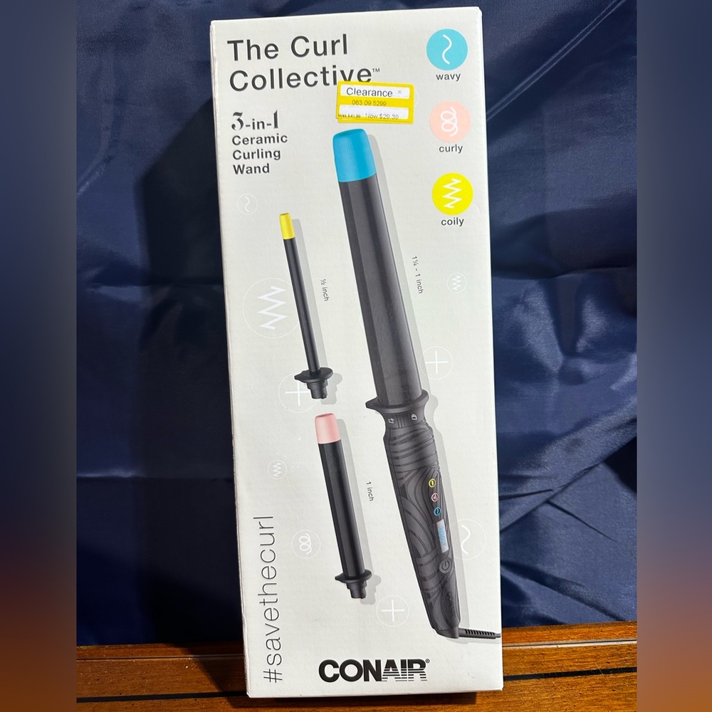 Ceramic Curling Wand Set with Interchangeable Barrels